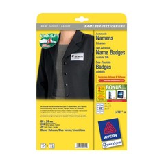 Avery NAME BADGE ADHESIVE 80X50MM